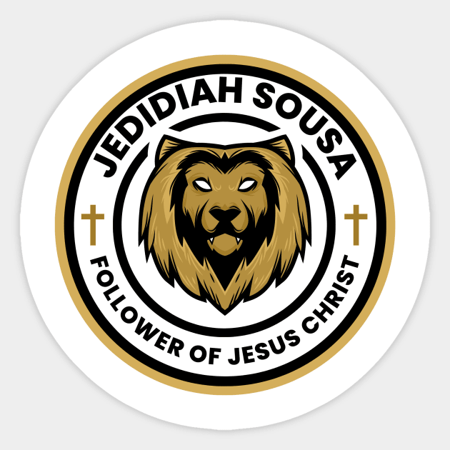 Jedidiah Sousa Follower Of Jesus Christ Sticker by Jedidiah Sousa